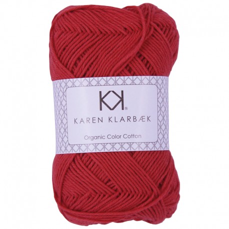 8/4 Poppy Red - KK Organic Color Cotton økologisk bomuldsgarn fra Karen Klarbæk