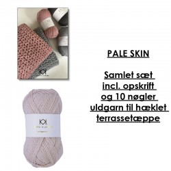 Pale Skin - Samlet sæt incl. opskrift og uldgarn til hæklet terrassetæppe