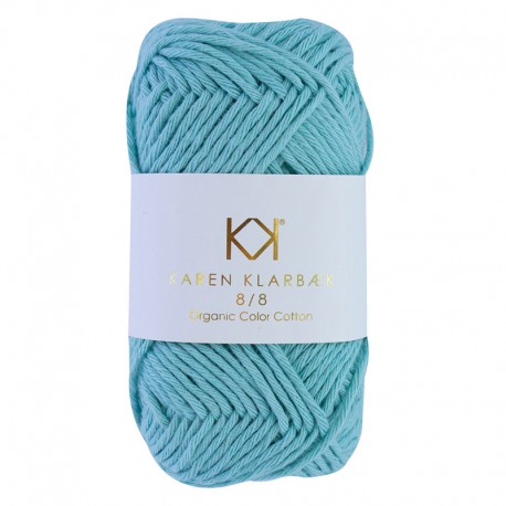 8/8 Turquoise - KK Organic Color Cotton økologisk bomuldsgarn fra Karen Klarbæk