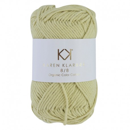 8/8 Pastel Yellow - KK Organic Color Cotton økologisk bomuldsgarn fra Karen Klarbæk