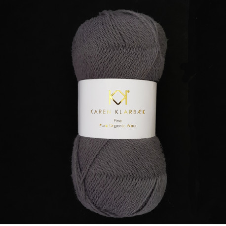 Charcoal - KK Fine Pure Organic Wool - økologisk uldgarn fra Karen Klarbæk