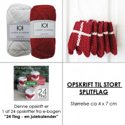 Opskrift på stort, hæklet splitflag