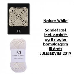 Nature White - Samlet sæt incl. opskrift og 8 nøgler bomuldsgarn