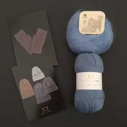 LYS BLÅ: Fine Pure Organic Wool + Mohair by Canard + to opskrifter