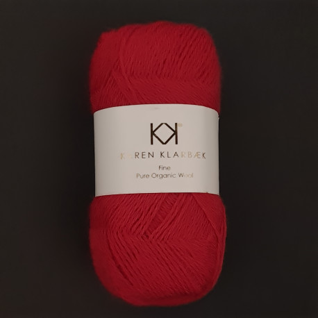 Christmas Red - KK Fine Pure Organic Wool - økologisk uldgarn fra Karen Klarbæk