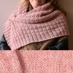 LYS ROSA: Kit til Strikket sjal - incl. garn og opskrift
