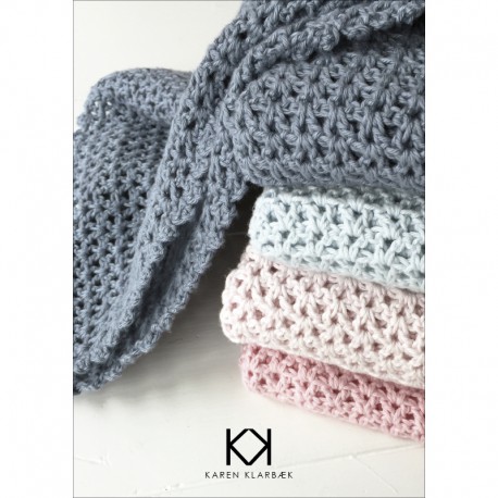 Opskrift på hæklet barnevognstæppe - Farvetryk i postkortstørrelse