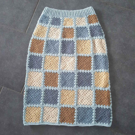 Hæklet nederdel i Fine Pure Organic Wool - e-opskrift