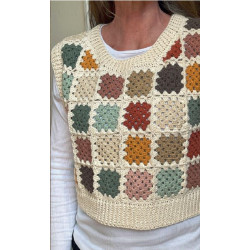 Vest hæklet i Granny Squares - e-opskrift