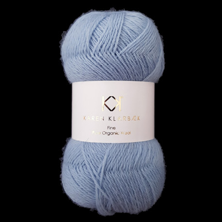 Light Blue - KK Fine Pure Organic Wool - økologisk uldgarn fra Karen Klarbæk