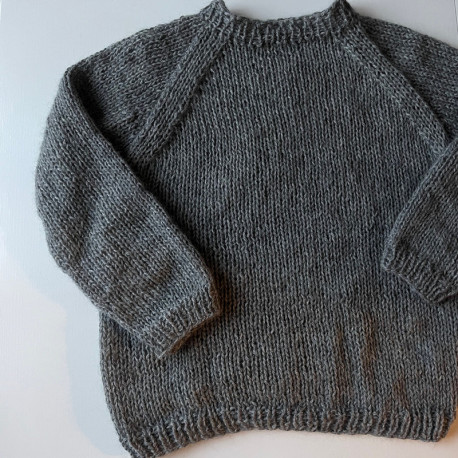 Bluse strikket i uld og mohair - e-opskrift