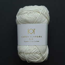 8/8 Bleached White - KK Organic Color Cotton økologisk bomuldsgarn fra Karen Klarbæk