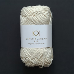 Nature White 8/8 - KK Organic Color Cotton økologisk bomuldsgarn fra Karen Klarbæk