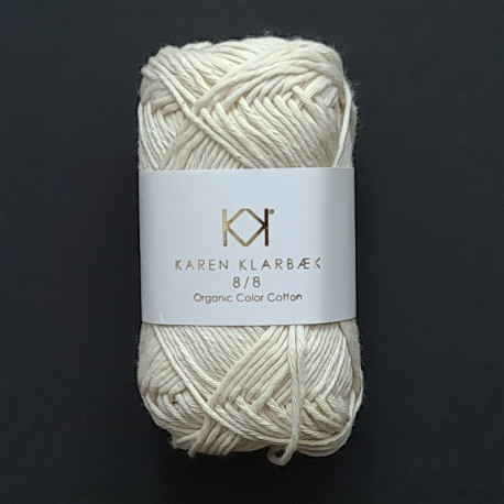 Nature White 8/8 - KK Organic Color Cotton økologisk bomuldsgarn fra Karen Klarbæk