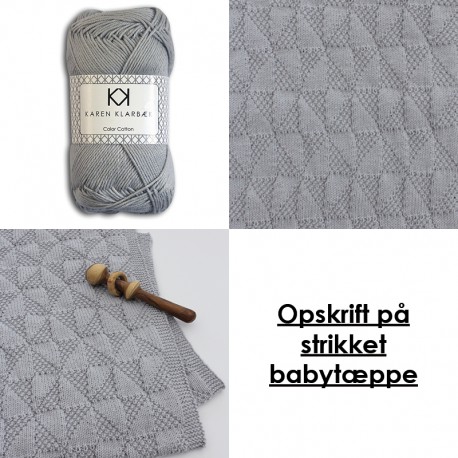 Opskrift på strikket babytæppe