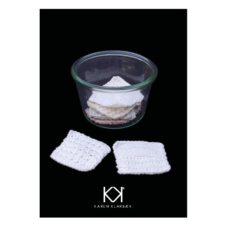 Hæklet Makeup Pad A+B - trykt opskrift