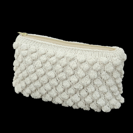 Strikket Bubble Clutch / taske - e-opskrift