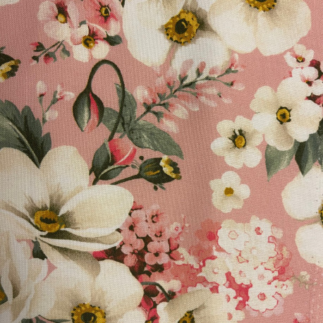 BLOMSTERET - Foer med ROSA lynlås, til clutch