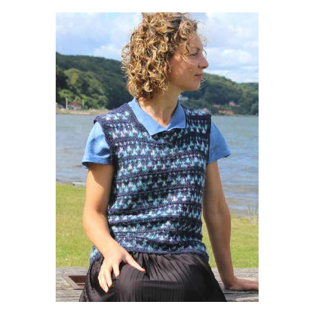 13-57A - Slipover i Linea og Wool-mohair multifarvet - e-opskrift