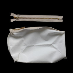 BEIGE - Foer med lynlås, til clutch