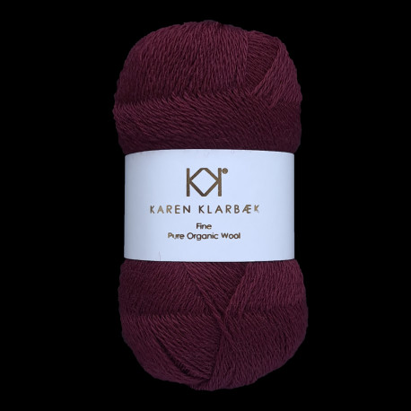 Bordeaux - KK Fine Pure Organic Wool - økologisk uldgarn fra Karen Klarbæk