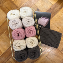 8/4: 10 nøgler KK øko. 2. sortering + Opskrift på strikket klud i rib og retriller - trykt opskrift