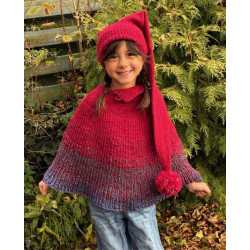 Poncho og lang hue - e-opskrift