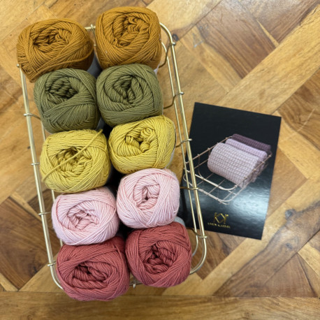 8/4: 10 nøgler KK øko. 2. sortering + Opskrift på strikket klud i rib og retriller - trykt opskrift