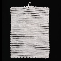 Hæklet håndklæde med hulrækker - e-opskrift