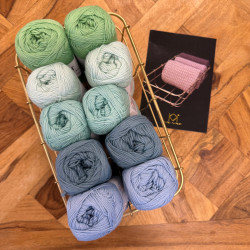 8/4: 10 nøgler KK øko. 2. sortering + Opskrift på strikket klud i rib og retriller - trykt opskrift