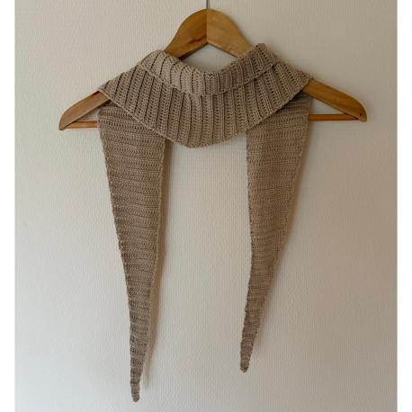 Tørklæde - Hæklet minitørklæde i bomuld 8-4 - e-opskrift