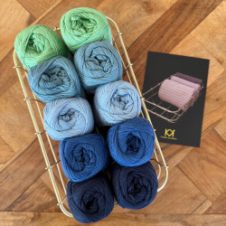 8/4: 10 nøgler KK øko. 2. sortering + Opskrift på strikket klud i rib og retriller - trykt opskrift