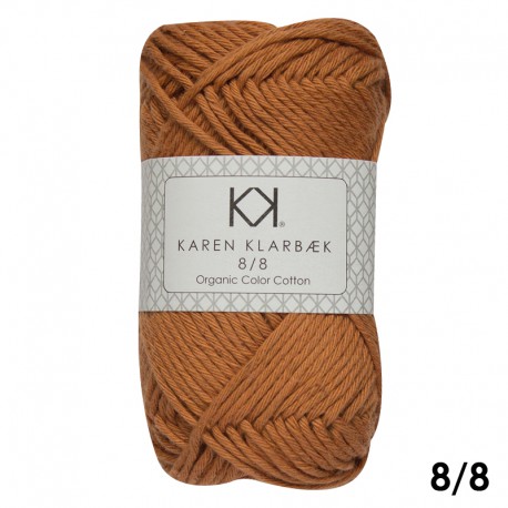 Burned Orange 8/8 - KK Organic Color Cotton økologisk bomuldsgarn fra Karen Klarbæk