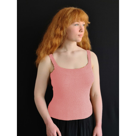 Light Rose - Kit til Sommertop i rib og retriller - Garn og opskrift - Kit til Sommertop i rib og retriller - Garn og opskrift