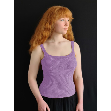 Lilac - Kit til Sommertop i rib og retriller - Garn og opskrift 