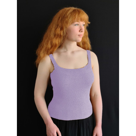 Light Lilac - Kit til Sommertop i rib og retriller - Garn og opskrift