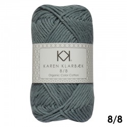 Light Lead Blue 8/8 - KK Organic Color Cotton økologisk bomuldsgarn fra Karen Klarbæk