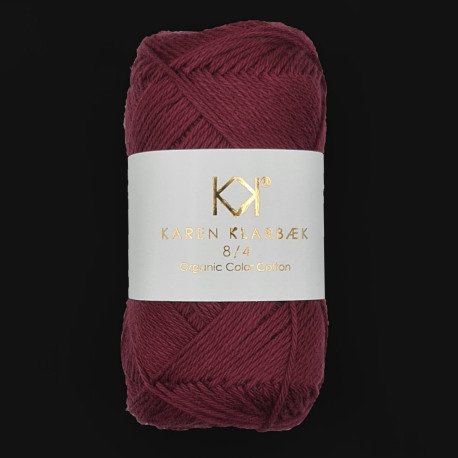 8/4 Bordeaux - KK Organic Color Cotton økologisk bomuldsgarn fra Karen Klarbæk