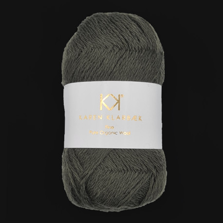 Dark Olive Green - KK Fine Pure Organic Wool - økologisk uldgarn fra Karen Klarbæk