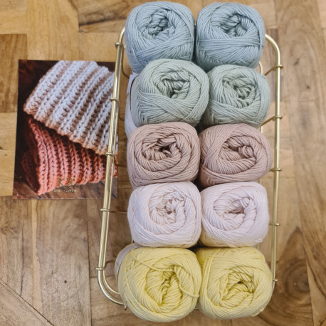8/4: Kit til klude - KK 2. sortering + Opskrift på Vamset patentstrikket klud - tryk
