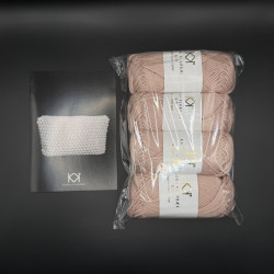 DARK OLD ROSE - Stor Bubble Clutch kit - 4 nøgler 8/8 + trykt opskrift