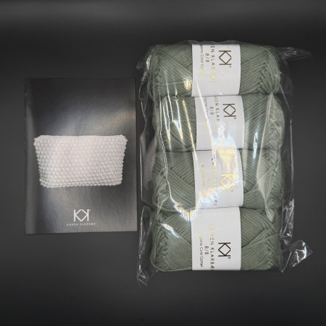 SAGE GREEN - Stor Bubble Clutch kit - 4 nøgler 8/8 + trykt opskrift