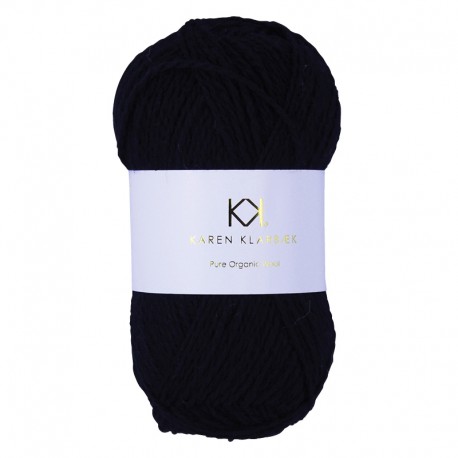 Black - KK Pure Organic Wool - økologisk uldgarn fra Karen Klarbæk